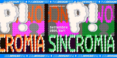 PUG! Design Fest 2026 - SINCROMIA - ENTRY PASS 20 SETTEMBRE
