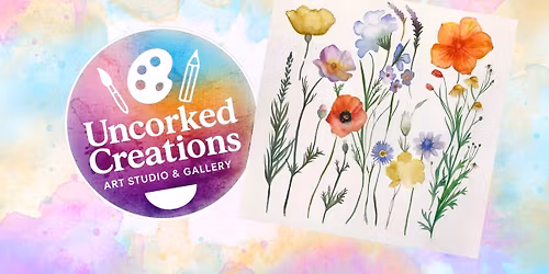 \u201cRainbow Wildflowers\u201d on Pressed Watercolor Paper!