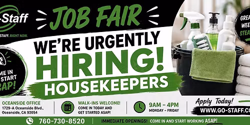 Oceanside Housekeeping Job Fair 