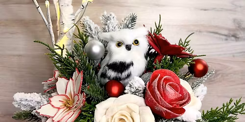 Wooden Christmas Bowl Arrangement 