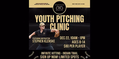 Youth Baseball Pitching Clinic with Stephen Klenske