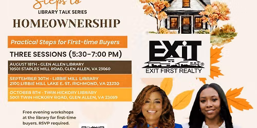 Library Talk Series " Steps to Homeownership"