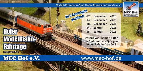 Modellbahn-Fahrtag MEC Hof