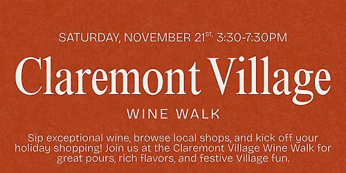 Claremont Village Wine Walk 2026