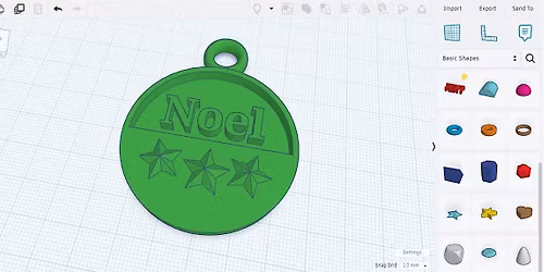 3D Design a Christmas Ornament with Tinkercad