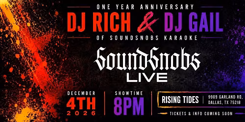 SoundSnobs LIVE! IN CONCERT @ Rising Tides