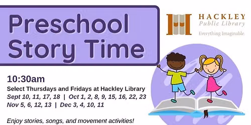 Preschool Story Time at HPL