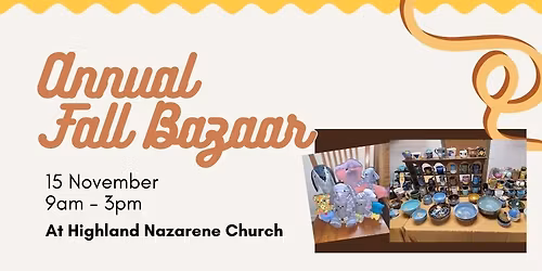 ANNUAL FALL BAZAAR\/CRAFT FAIR