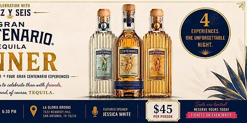 Dies y Seis Centenario Tequila Dinner