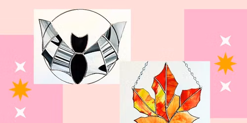 Stained Glass Large Maple Leaf or Halloween Bat with Morgan's Stained Glass