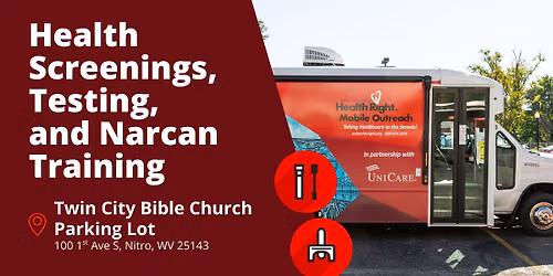 Health Screenings, Testing, and Narcan Training at Twin City Bible Church Parking Lot