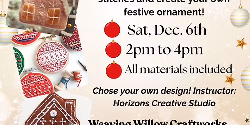 Embroidered Ornament Workshop #2