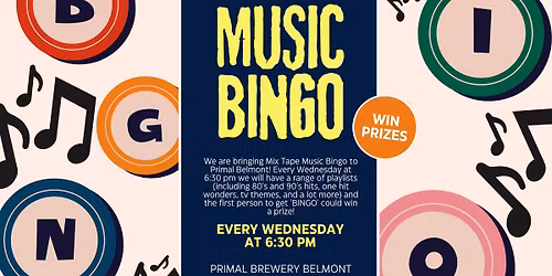 Music Bingo Wednesdays!