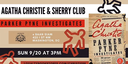 Agatha Christie + Sherry Club Chats Parker Pyne Investigates
