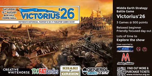 Victorius\u201926 Middle Earth Strategy Battle Game Tournament 