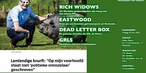 VOAL PUNKFOAF: Rich Widows (EP-release) \/\/ Eastwood \/\/ Dead Letter Box \/\/ GRLS