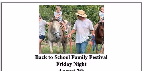 BACK TO SCHOOL FAMILY FESTIVAL