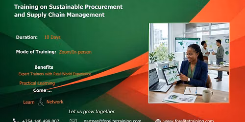 Training on Sustainable Procurement and Supply Chain Management