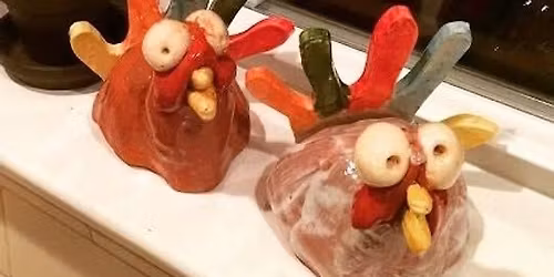 Handprint Clay Turkeys