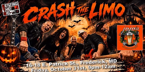 \ud83c\udfb6\ud83c\udf83Hometown Halloween Show w\/ Crash the Limo @ JoJo's!\ud83c\udf83\ud83c\udfb6