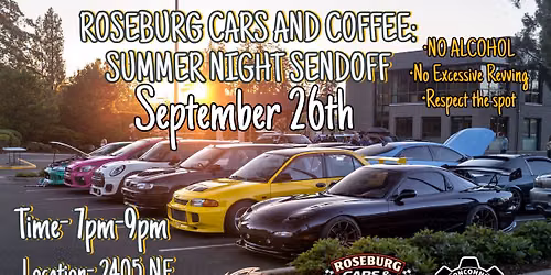 Roseburg Cars And Coffee Summer Night Sendoff