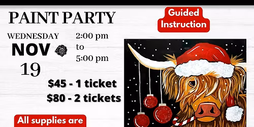 Christmas Highlander - Paint & Sip Party - Grants Pass Golf Club