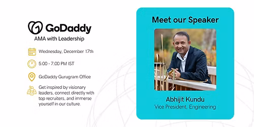 GoDaddy AMA with Leadership: Abhijit Kundu