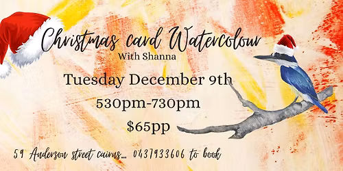 Christmas card watercolour