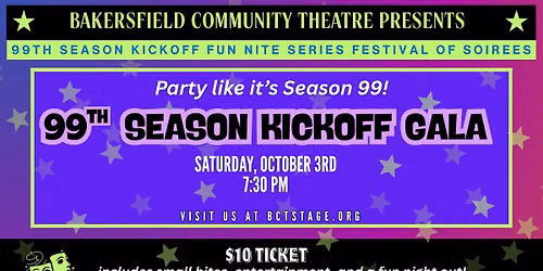 99th Season Kickoff Gala \u2606 A BCT SeptemberFest Fundraiser & Celebration
