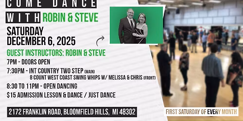 Come Dance with Robin & Steve - December 6, 2025