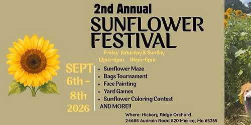 2nd Annual Sunflower Festival
