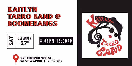 Kaitlyn Tarro Band Debut Saturday 12\/27 8-12 NO COVER!