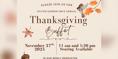 Hilton Garden Inn's Annual Thanksgiving Buffet
