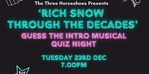 \u2018Through the Decades\u2019 Guess the intro, musical quiz night