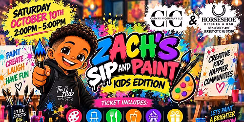 Zach & Canvas n Company Sip and Paint: Kids Edition