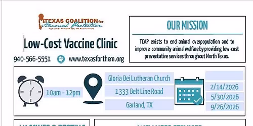 Low Cost Pet Vaccine Clinic