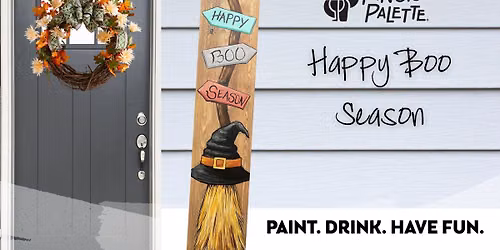 Happy Boo Season Porch Leaner Paint and Sip Workshop