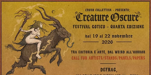 CREATURE OSCURE-Festival Gotico 2026 \/ Conoscenze e rituali occulti \/ 4\u00b0 edizione