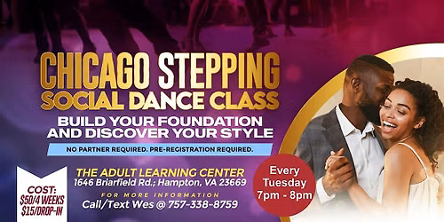 Hampton - Beginners Chicago Stepping Partner Dance Class - 8-Week Session