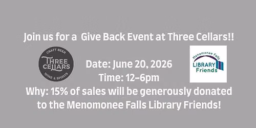 Three Cellars Give Back Event