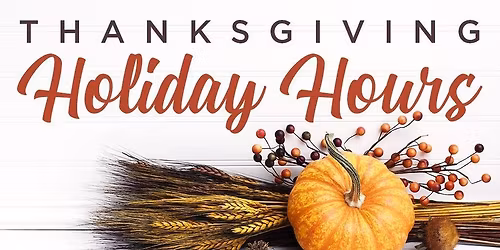 Closed for Thanksgiving!