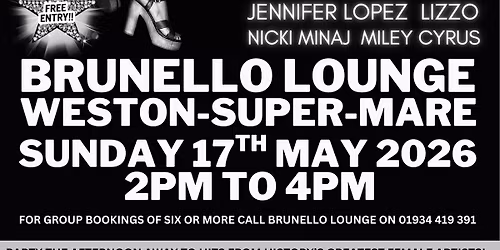 DIVA Brunch with Stacey Charles at Brunello Lounge (Weston-super-Mare) - Sunday 17th May 2pm