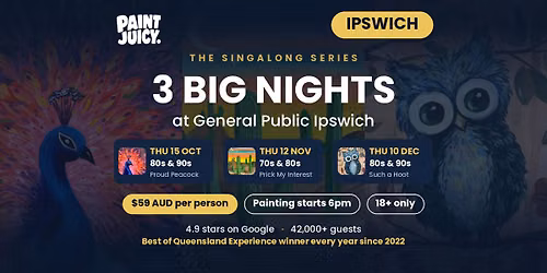 Sing a long Paint and Sip Ipswich x Paint Juicy