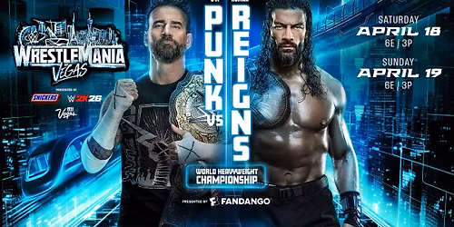 WWE WrestleMania 42 on the 40' screen at Tracyton Movie House!