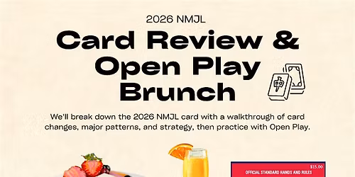Mahjong Card Review & Open Play Brunch