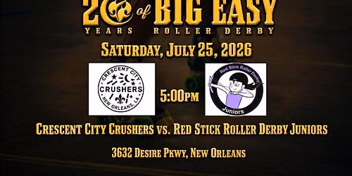 Crescent City Crushers vs. Red Stick Roller Derby Juniors