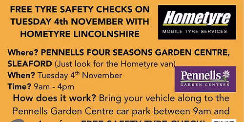 FREE TYRE-SAFETY CHECK with HOMETYRE LINCOLNSHIRE