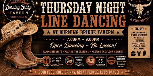 Burning Bridge Tavern All Ages Line Dance
