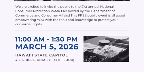 21st ANNUAL NATIONAL CONSUMER PROTECTION WEEK FAIR