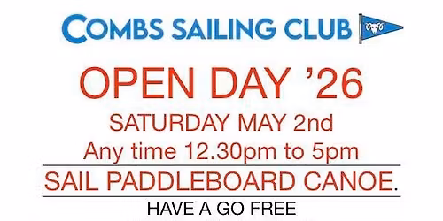 Combs Sailing Club open day 2026